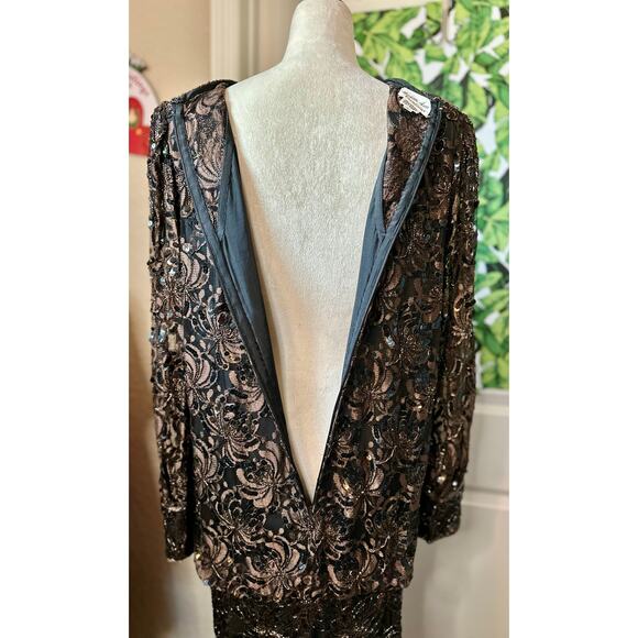 Vintage Judith Ann Creations Sequin & Lace Dress - Picture 5 of 8